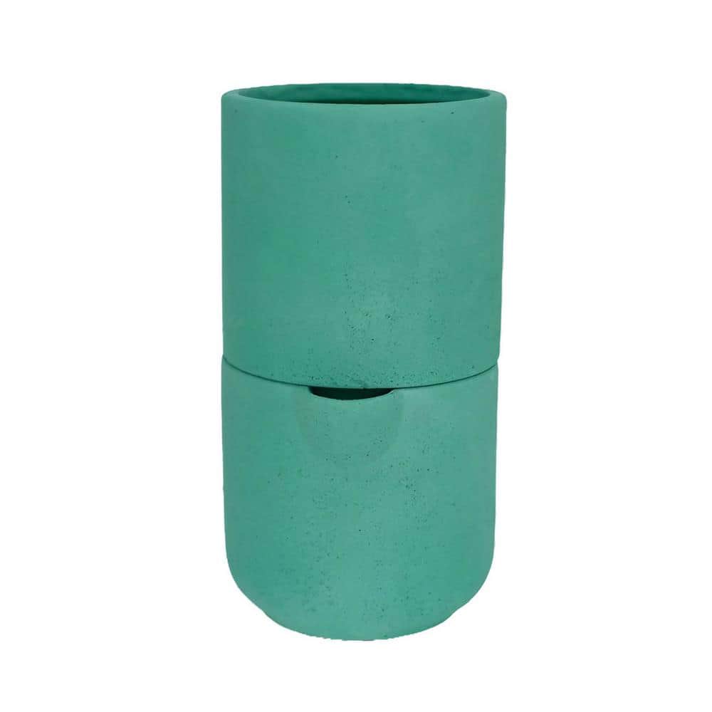 4.5 in dia  x 7 in H 2-Piece Stone Rounded Bottom Self Watering Decorative Pot in Green price history on PriceWatchPro