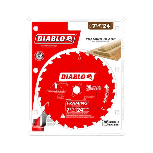 DIABLO 7-1/4 in. x 24-Teeth Tracking Point Framing Saw Blade (2