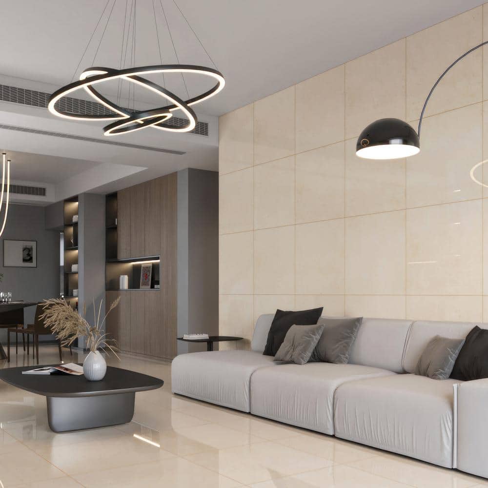 Shandar 24" x 24" Polished Crema Marfil Light Porcelain Tile