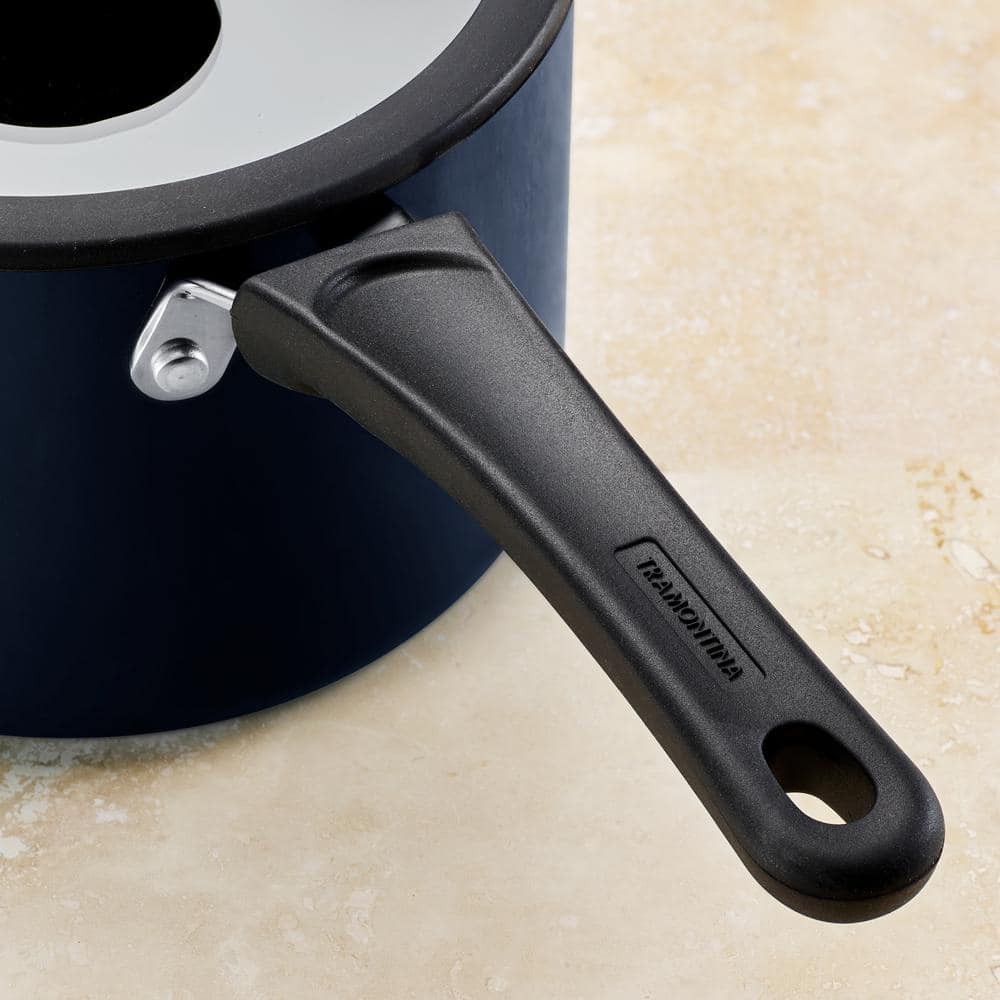 Navy Aluminum Non-Stick 6-Piece Nesting Sauce Pan Set