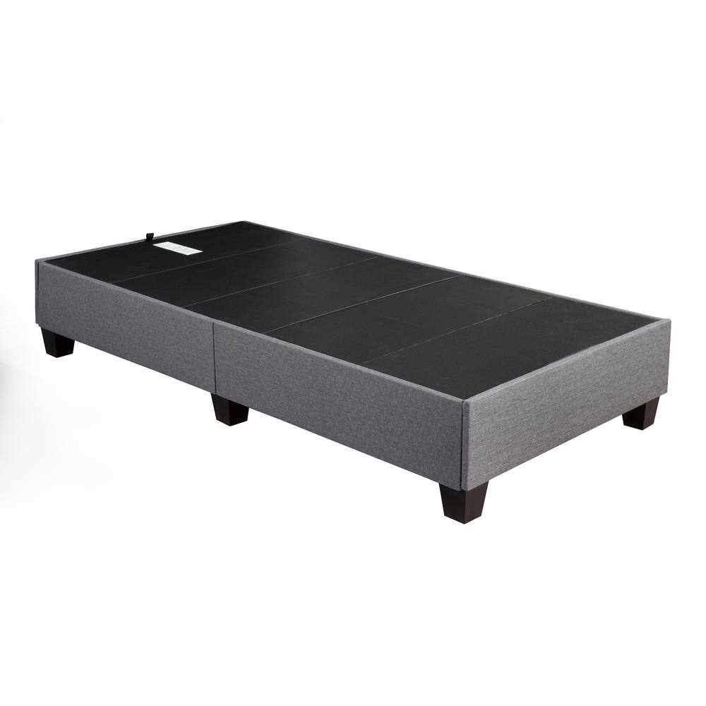 Twin Black Metal Platform Bed Frame with Storage