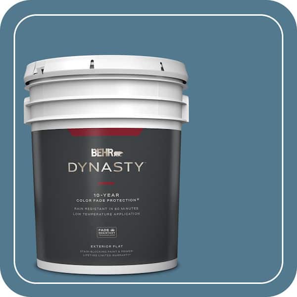 BEHR DYNASTY 5 gal. #PPU14-03 Cayman Bay Flat Exterior Stain-Blocking Paint & Primer
