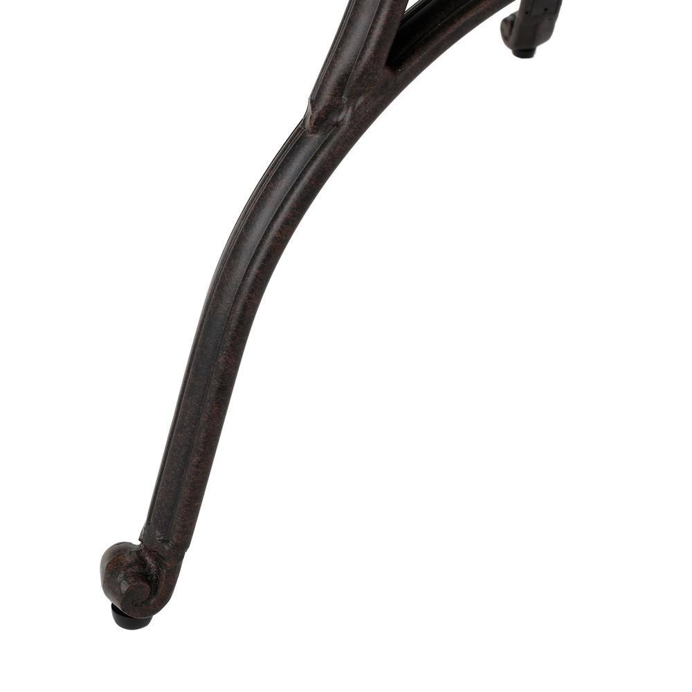 Elegant Bronze Cast Aluminum Circular Outdoor Dining Table