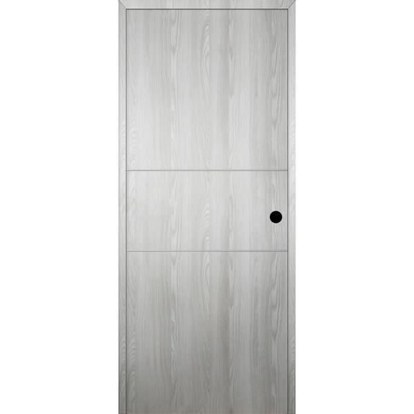 Belldinni Optima 2H DIY-Friendly 28 in. x 80 in. Left-Hand Solid Core Ribeira Ash Composite Single Prehung Interior Door