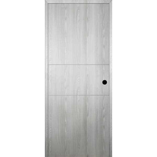 Optima 2H DIY-Friendly 24 in. x 80 in. Left-Hand Solid Core Ribeira Ash Composite Single Prehung Interior Door