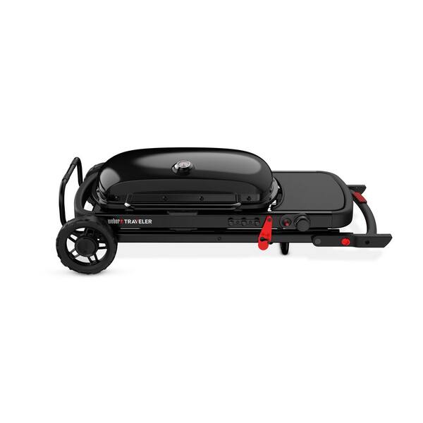 Weber Traveler Portable Propane Gas Grill in Stealth Edition