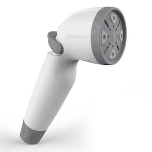 3-Spray Single Freestanding Handheld Adjustable Shower Head in White