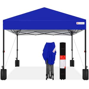 Everbilt NS G64-B 8 Ft. X 8 Ft. Blue Straight Leg Instant Canopy Pop Up ...