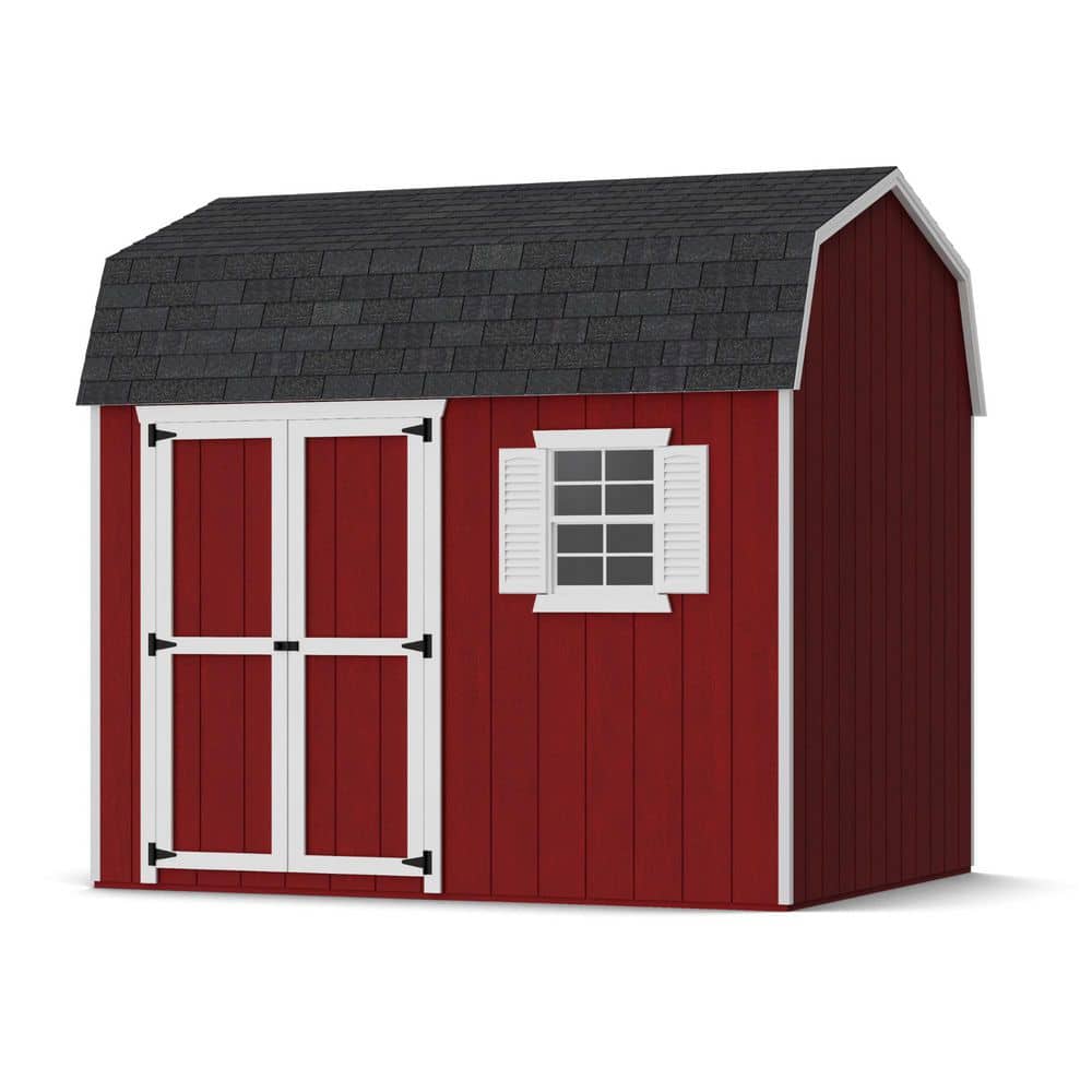 Value Gambrel Workshop 8 ft. x 10 ft. Outdoor Wood Storage Shed Precut Kit with Floor (80 sq. ft. ) price history on PriceWatchPro