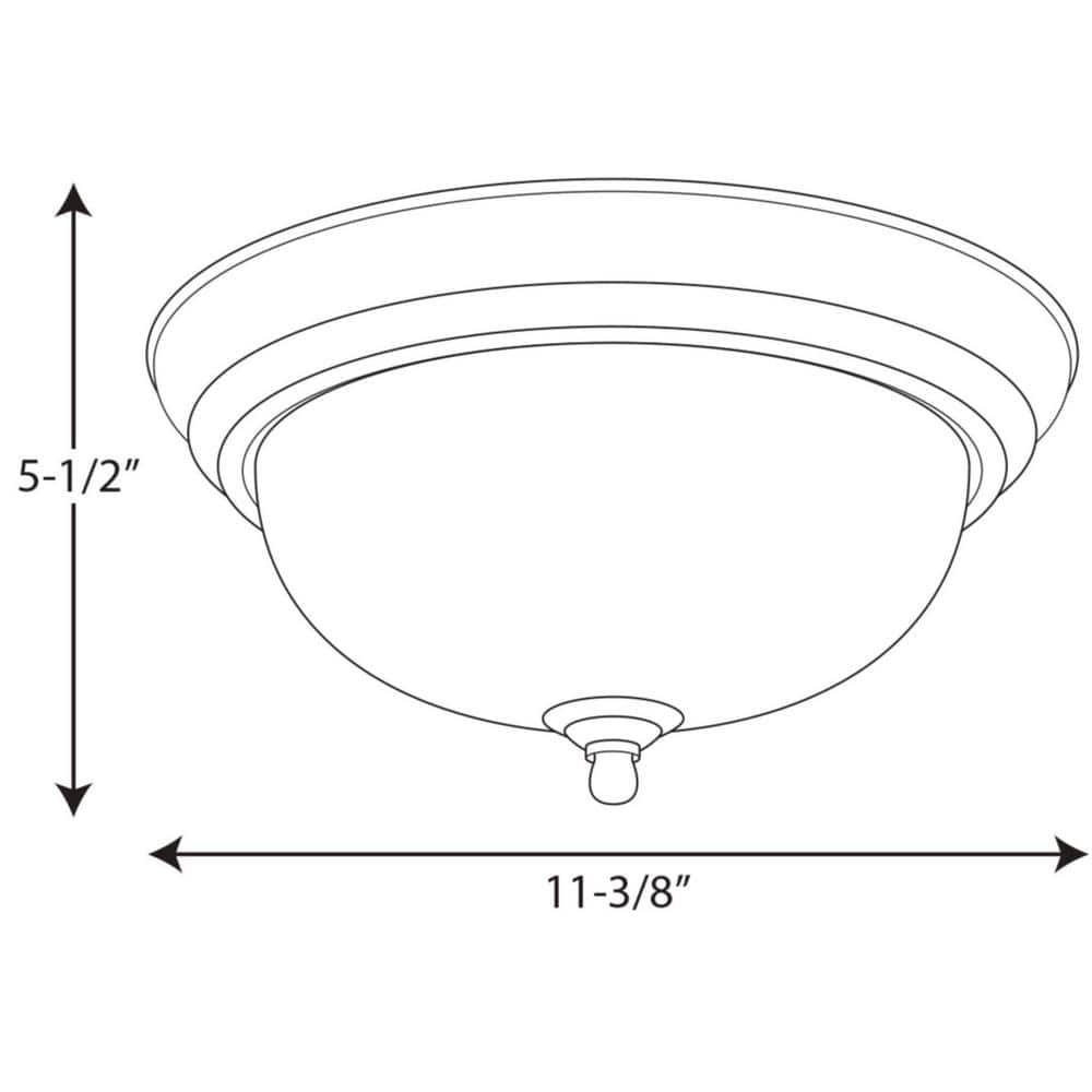 Brushed Nickel 16" Dome Glass Flush Mount Ceiling Light