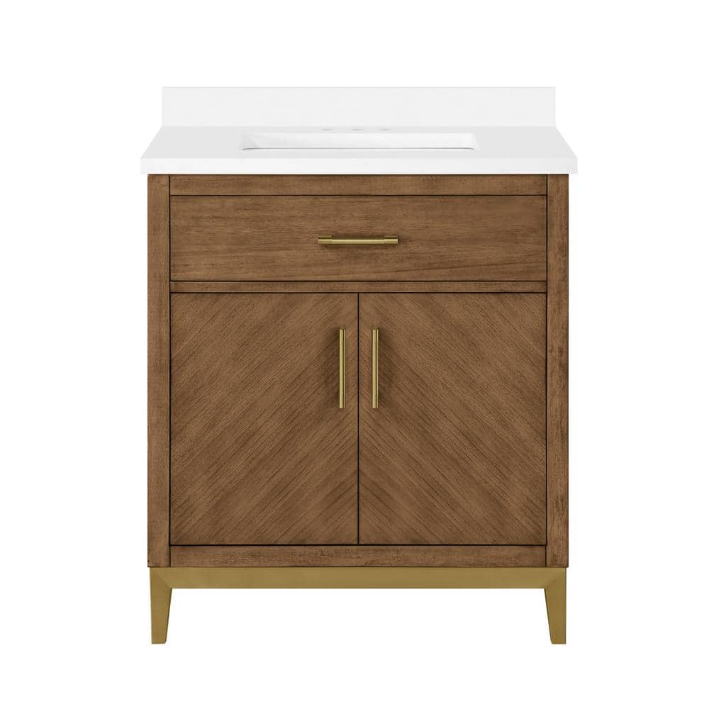 Macchiato 30-Inch Single Sink Vanity with Gold Accents