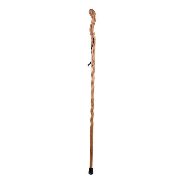 48 Inches Brown Brazos Fitness Walker Oak Walking Stick Trekking Pole Cane