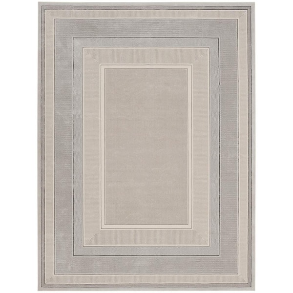 Nourison Glam Silver 9 ft. x 12 ft. Contemporary Area Rug