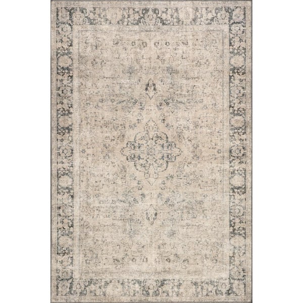 Hillstone Collection Traditional Vintage Medallion Brinly Grey 10 ft. x 13 ft. Area Rug