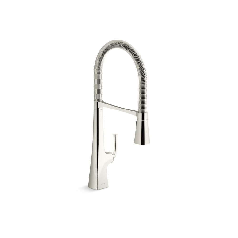 New Sufuhom 19-Inch Commercial Kitchen store Faucet with Dual Function Brushed Nickel