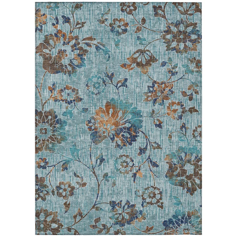 Chantille Machine Washable Indoor/Outdoor Abstract ACN2616 Teal 10 ft. x 14 ft. Area Rug price history on PriceWatchPro