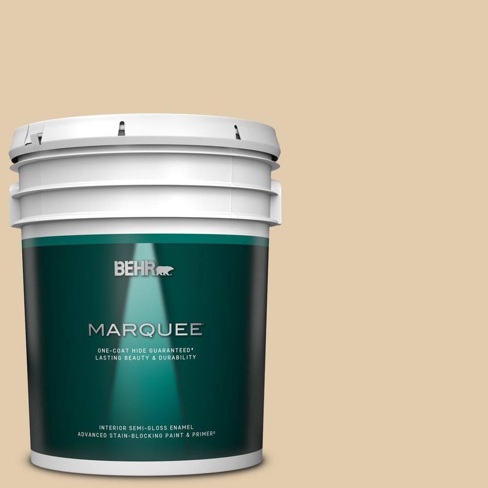 5 gal. #MQ3-44 Ancient Scroll One-Coat Hide Semi-Gloss Enamel Interior Paint & Primer