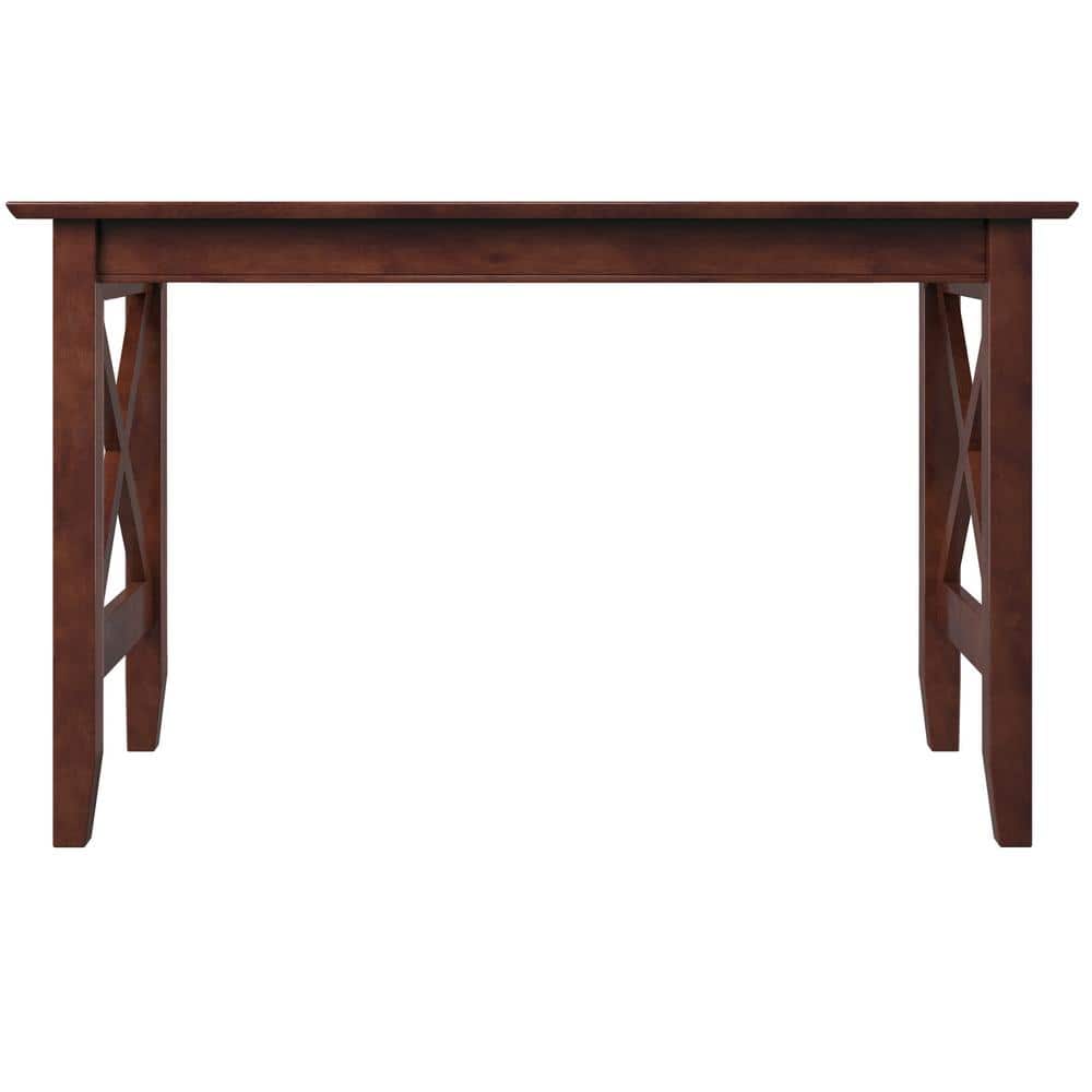 Lexi Walnut Solid Wood Writing Desk with USB Port