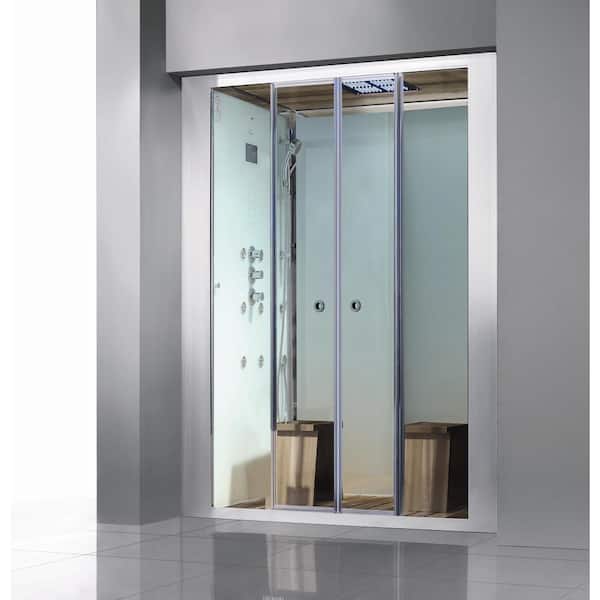 Athena Deluxe 2-Person Steam Shower Enclosure Kit with Sliding Doors