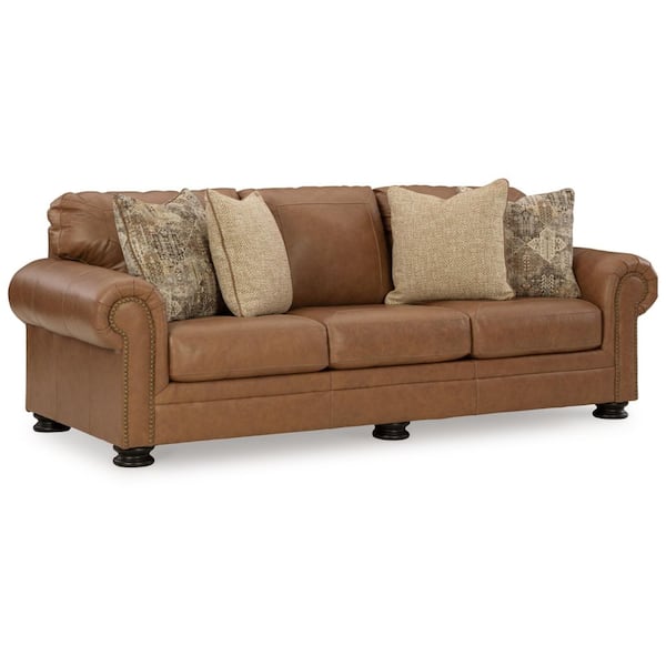Carianna 101 in Brown Leather Match Queen Size Sofa Bed