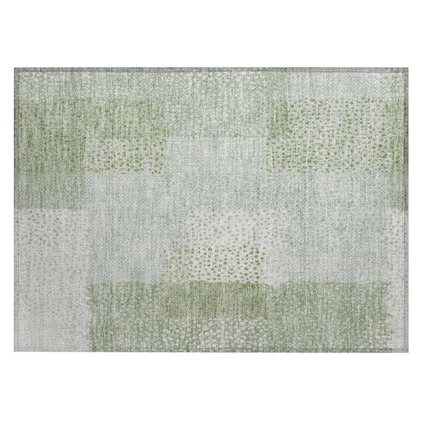 Chantille Machine Washable Indoor/Outdoor Abstract ACN2868 Sage 2 ft. x 3 ft. Accent Rug
