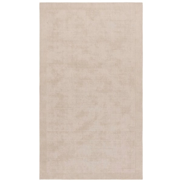 Mirage 6 ft. x 9 ft. Ivory Solid Color Border Area Rug