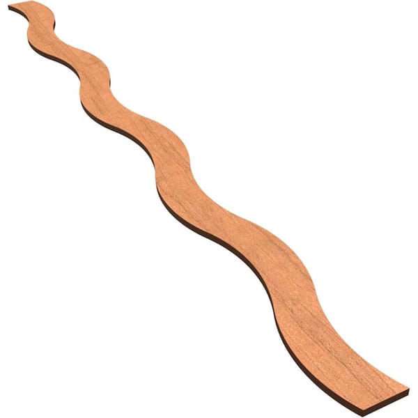 Ekena Millwork Brazos 47 in. H x 0.375 in. W Slatwall Panels in Cherry 22-Pack