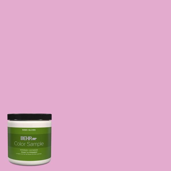 BEHR PREMIUM PLUS 8 oz. #680A-3 Pink Bliss Semi-Gloss Interior/Exterior  Paint & Primer Color Sample B330416 - The Home Depot