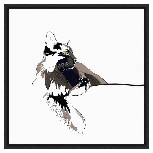 Amanti Art Asher I by Emily Kalina 1 Piece Floater Frame Canvas Giclee Animal Art Print 22 in. x 22 in.