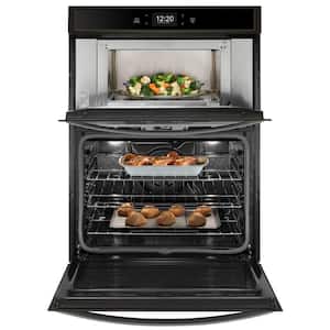 30 in. Smart Combination Wall Oven with Air Fry, When Connected in Fingerprint Resistant Black Stainless Steel