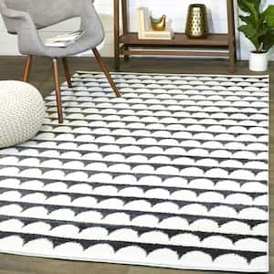 Palmer White 6 ft. 7 in. x 9 ft. Geometric Area Rug