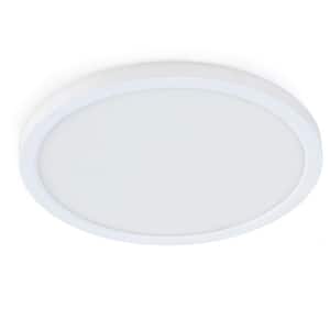 7.2-Watt Integrated LED Flush Mount 5 in. White Round Dimmable Flat Ceiling Panel with Color Change 5-CCT