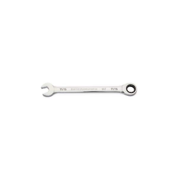 GEARWRENCH 11/16 in. SAE 90-Tooth Combination Ratcheting Wrench