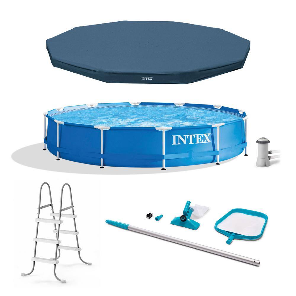 12 ft. x 2.5 ft. Metal Frame Above Ground Pool with Filter and Accessories, Round price history on PriceWatchPro