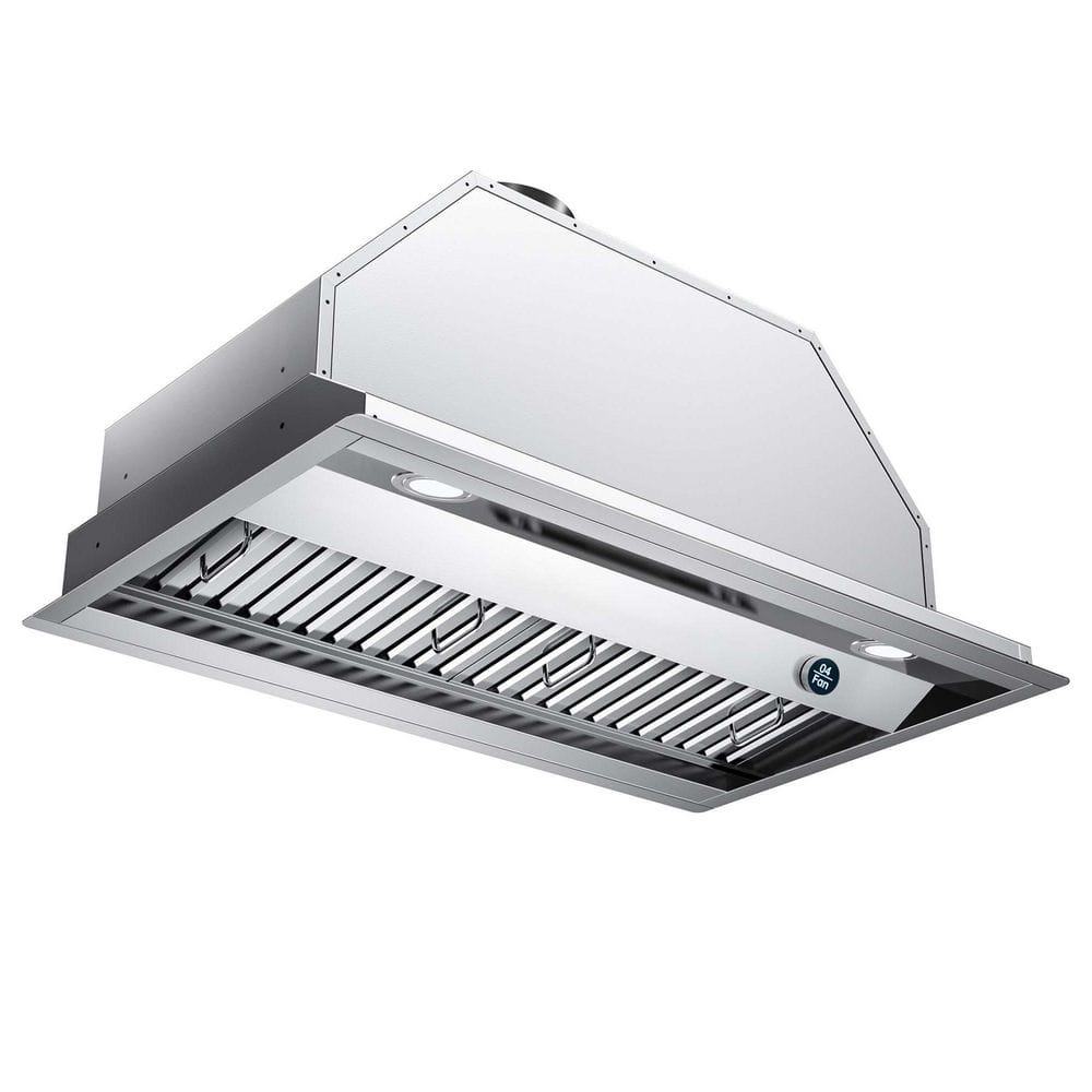 30 in. 900 CFM Convertible Insert Range Hood in Stainless Steel with 4-Speed, LED Lights and LCD Knob Control