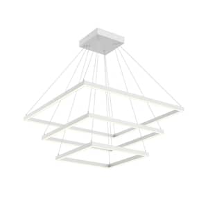 Piazza 32-in 1 Light 149-Watt White Integrated LED Chandelier