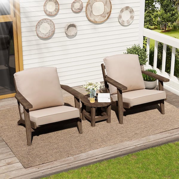 Unbranded 22 in. x 21 in. 2-Piece Deep Seating Outdoor Adirondack Chair Cushion in Beige