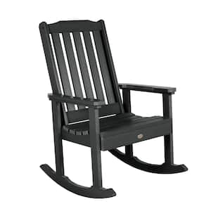 Lehigh Black Recycled Plastic Outdoor Rocking Chair