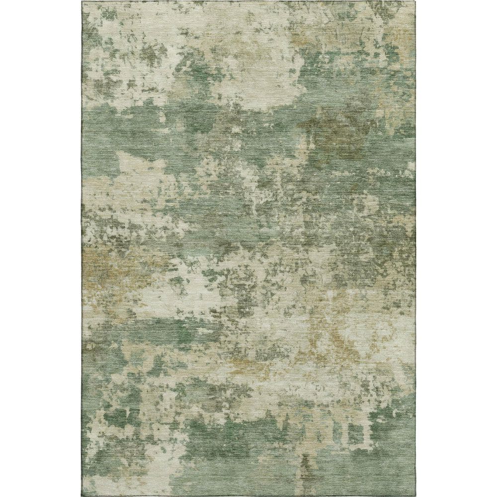 Mayfield Premium Machine Washable Abstract AMF2366 Sage 8 ft. x 10 ft. Area Rug price history on PriceWatchPro