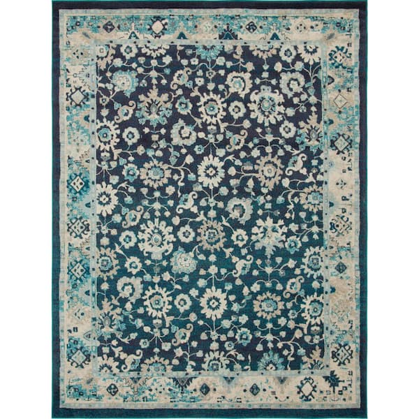 Penrose Krystle Navy Blue 9 ft. x 12 ft. Area Rug