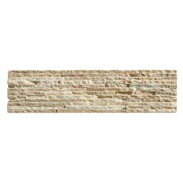 Solistone Portico Slate Baia 6 in. x 23-1/2 in. x 19.05 mm Beige Natural Stone Wall Tile (5.88 sq. ft. / case)