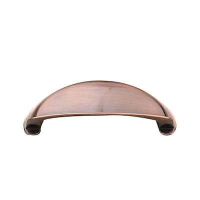 Cup Pull Copper Drawer Pulls Cabinet Hardware The Home Depot