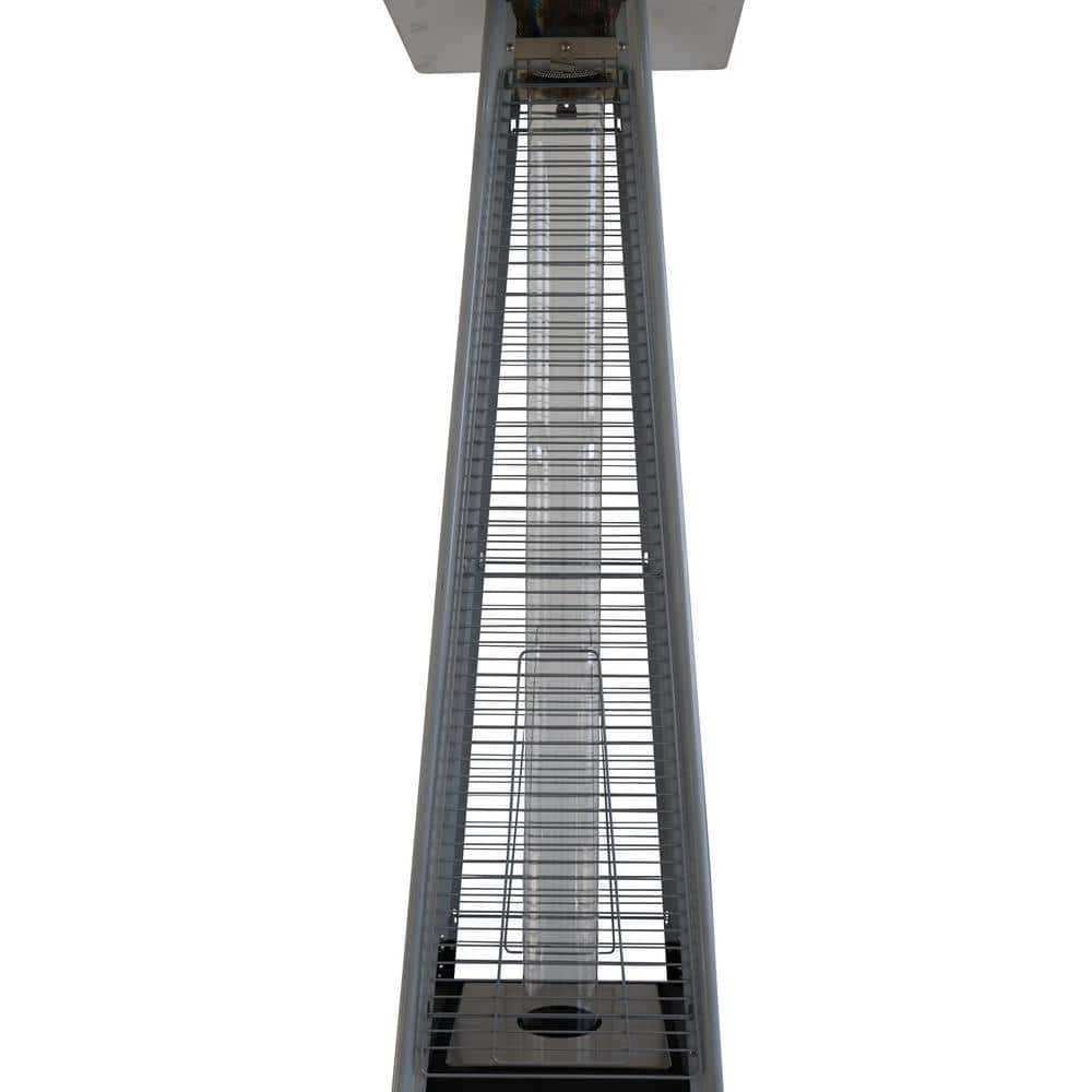 Mocha Stainless Steel 40,000 BTU Propane Standing Patio Heater