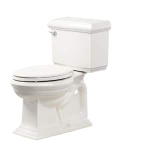 Memoirs 12 in. Rough In 2-Piece 1.28 GPF Single Flush Elongated Toilet in White Seat Included