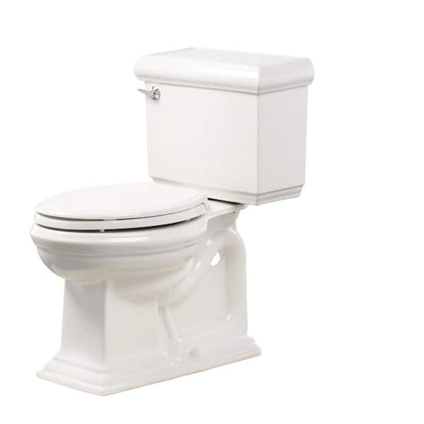 KOHLER Memoirs 12 in. Rough In 2-Piece 1.28 GPF Single Flush Elongated Toilet in White Seat Included