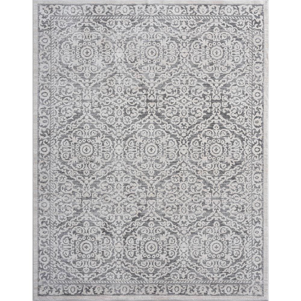 Tayse Rugs Garden Floral Cream 9 ft. x 12 ft. Indoor Area Rug GRD6417 ...