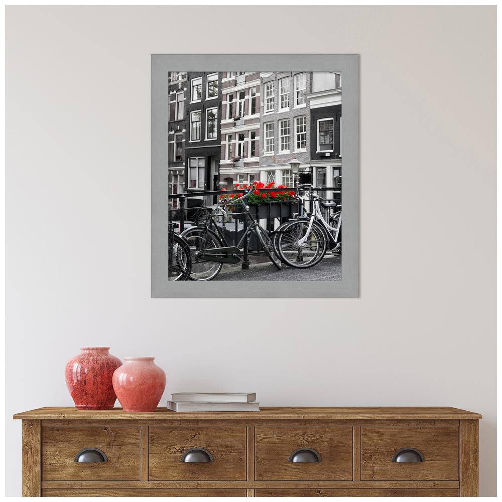 Brushed Nickel 20x24 Contemporary Wall Picture Frame