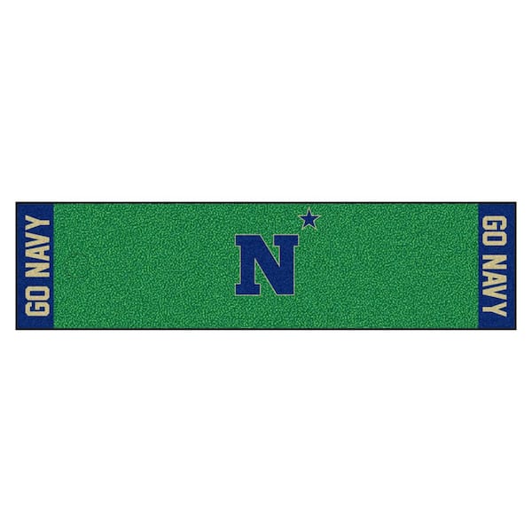 FANMATS NCAA U.S. Naval Academy 18 in. x 72 in. Putting Green Mat