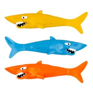 Shark Diving Toy Swimming Pool Game for Underwater Play (3-Pack)