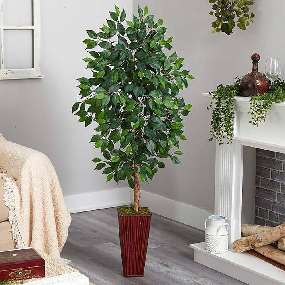 5 ft. Artificial Ficus Tree in Planter for Indoor/Outdoor